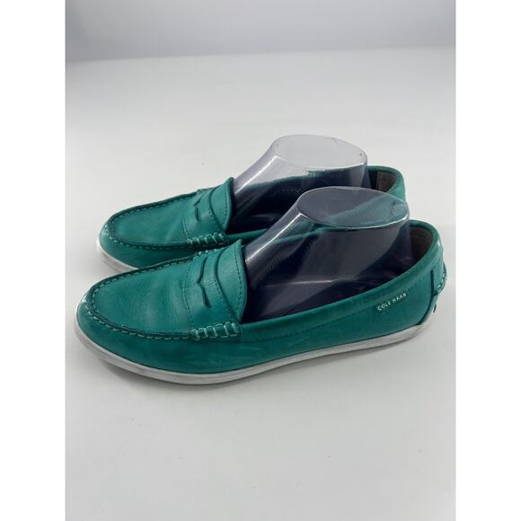 Cole Haan Shoes Womens Size 9 B Blue Teal Slip On Boat Loafer Cruise Cottage - Picture 1 of 8
